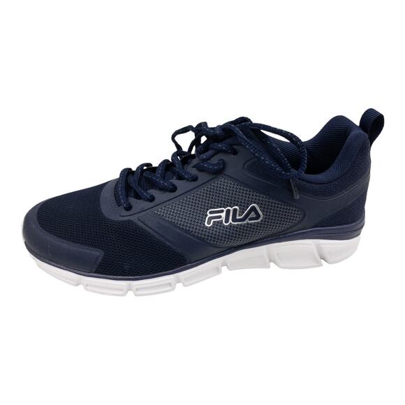Fila Navy Blue Memory Foam Steel Sprint Lace Up Athletic Sneakers 8.5 Men's - Picture 2 of 9